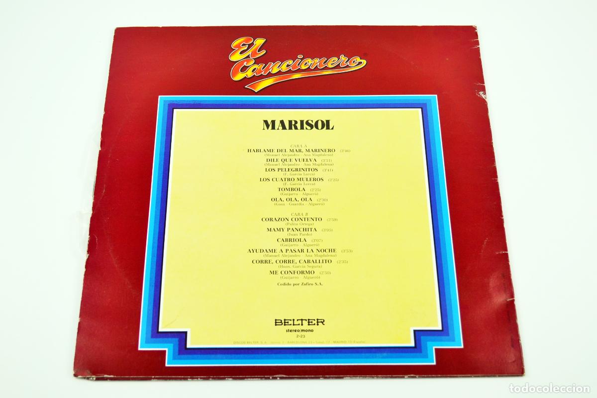 Discos de vinilo: MARISOL (EL CANCIONERO) LP ESPA&Ntilde;A (ADG1) - Foto 2