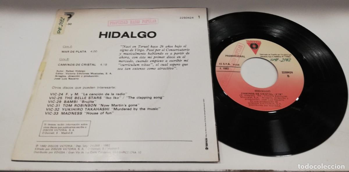 Discos de vinilo: SCO22-HIDALGO MAR DE PLATA (7&rdquo;, Single) - Foto 2