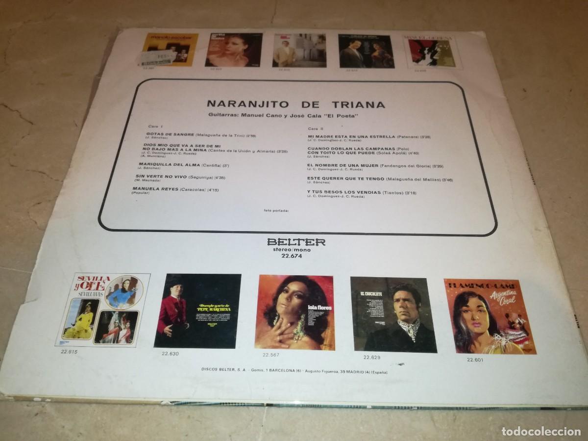 Discos de vinilo: NARANJITO DE TRIANA-ORIGINAL 1972 - Foto 2