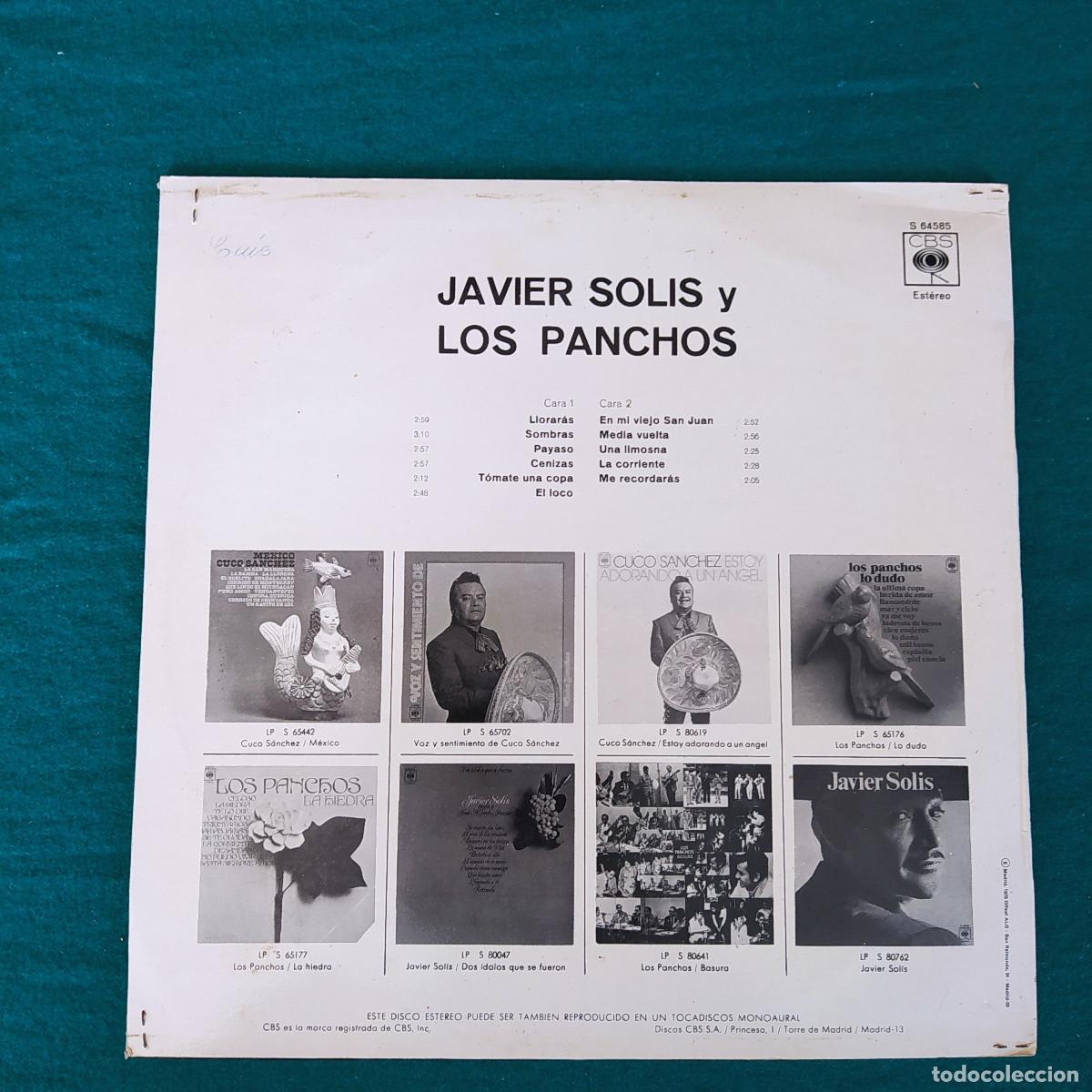 Discos de vinilo: Javier Sol&iacute;s Y Los Panchos &lrm;&ndash; Dos Idolos - Foto 2