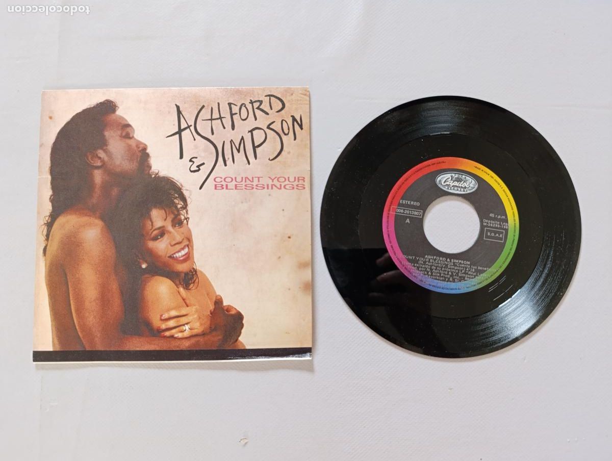 Discos de vinilo: SINGLE ASHFORD & SIMPSON - COUNT YOUR BLESSINGS / SIDE EFFECT - DISCO VINILO (D2) - Foto 2