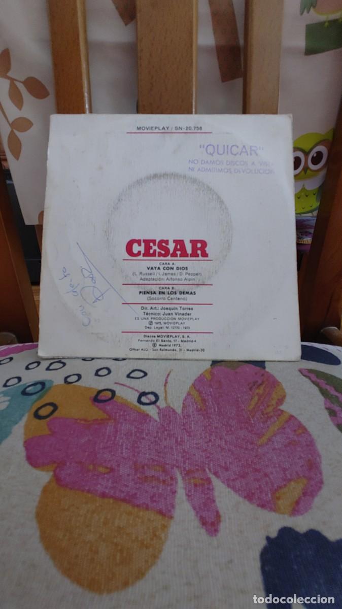 Discos de vinilo: CESAR-SINGLE VAYA CON DIOS - Foto 2