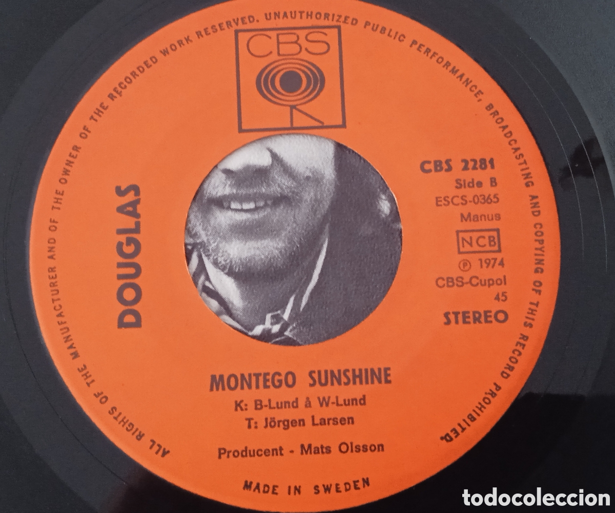 Discos de vinilo: DOUGLAS - Monkey song (1974) single - Foto 4