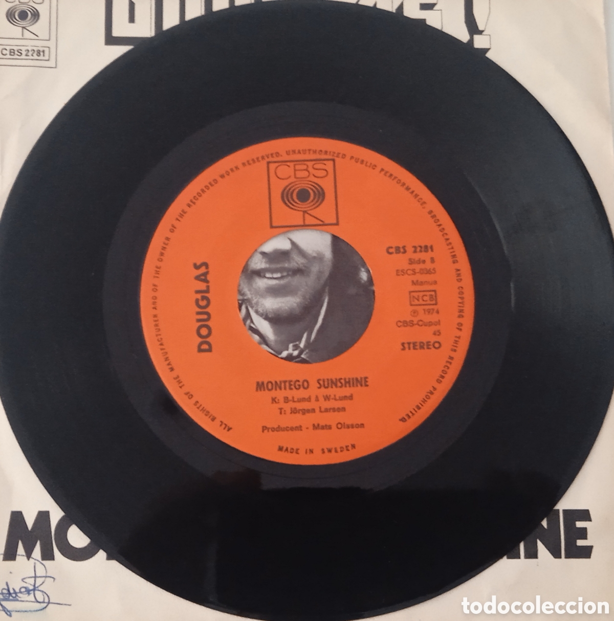 Discos de vinilo: DOUGLAS - Monkey song (1974) single - Foto 5
