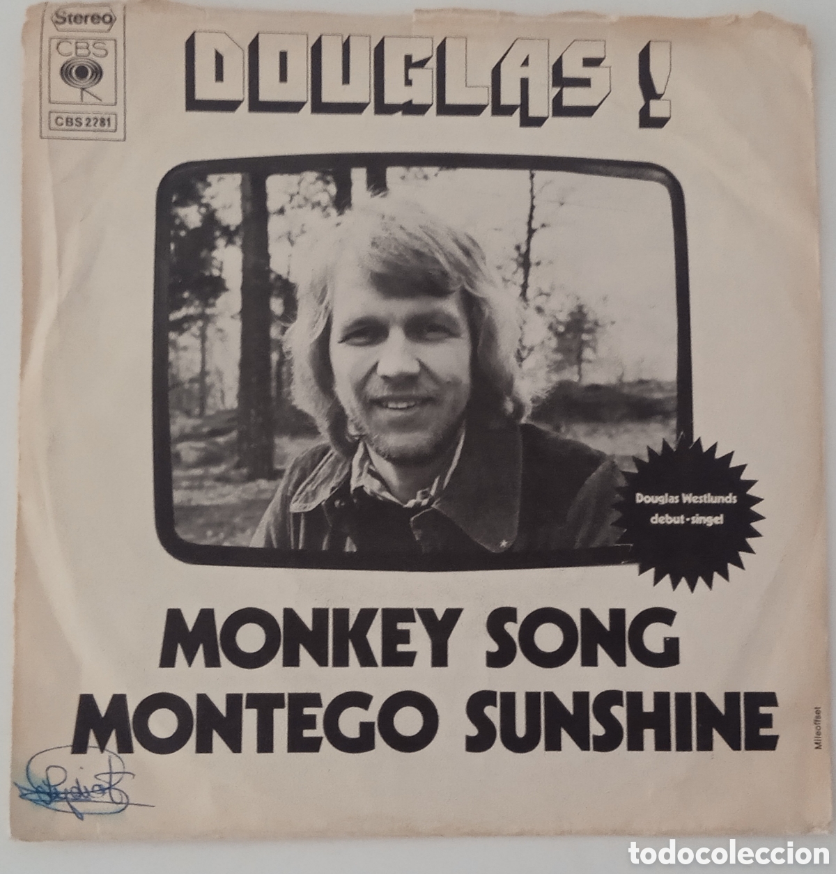Discos de vinilo: DOUGLAS - Monkey song (1974) single - Foto 1