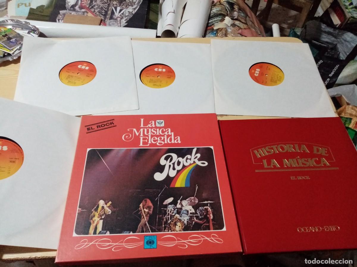 Discos de vinilo: LA MUSICA ELEGIDA ROCK 4 DISCO + LIBRO. C9L - Foto 1