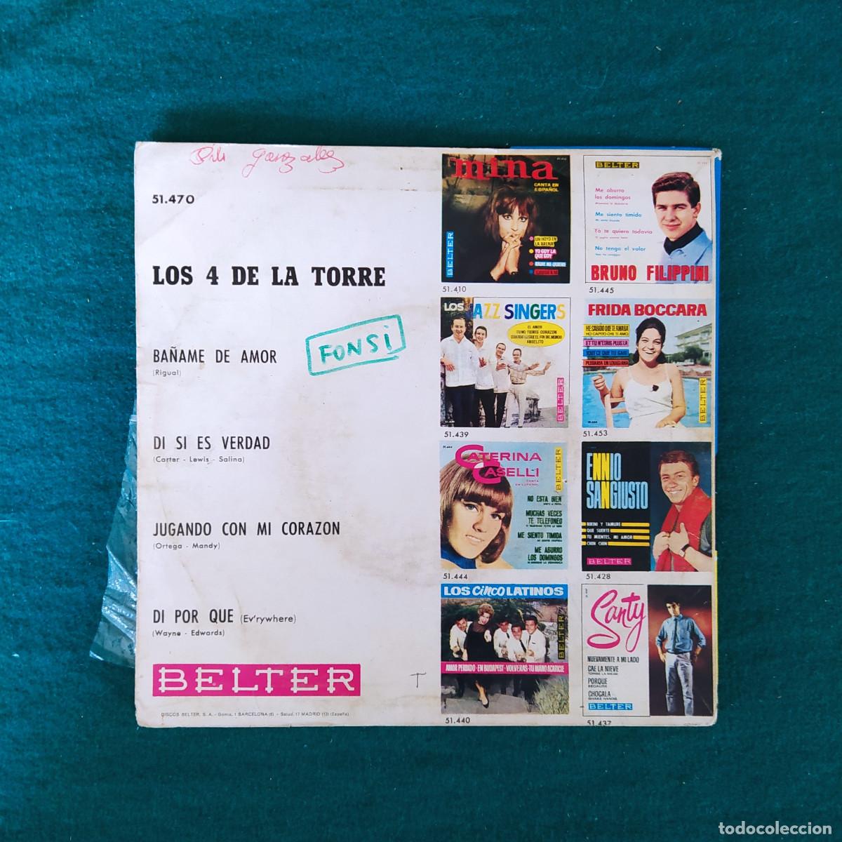 Discos de vinilo: Los 4 De La Torre &ndash; Jugando Con Mi Corazon - Foto 2