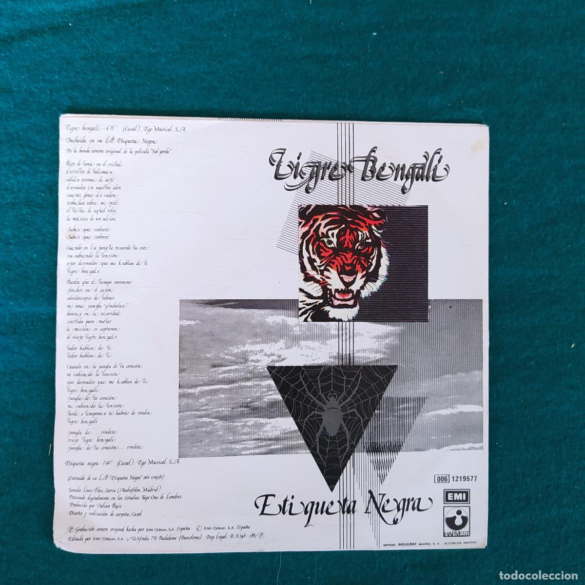 Discos de vinilo: Casal &ndash; Tigre Bengal&iacute; - Foto 2