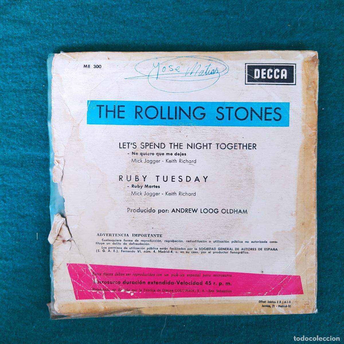 Discos de vinilo: The Rolling Stones &ndash; No Quiero Que Me Dejes / Ruby Martes - Foto 2