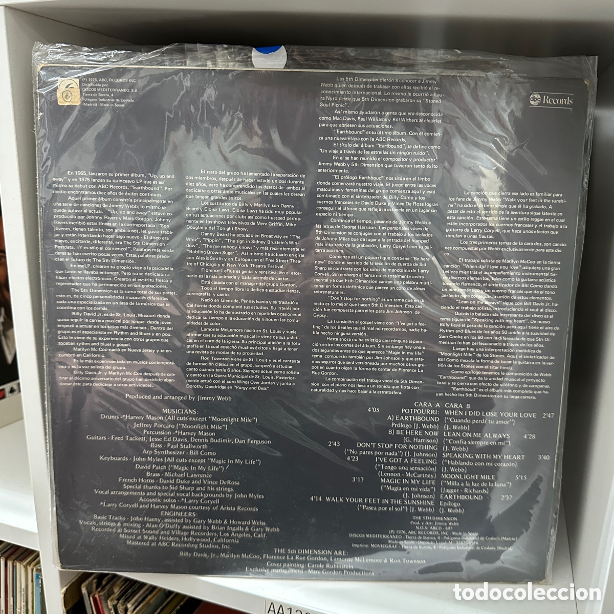 Discos de vinilo: The Fifth Dimension - Earthbound (LP) - Foto 2