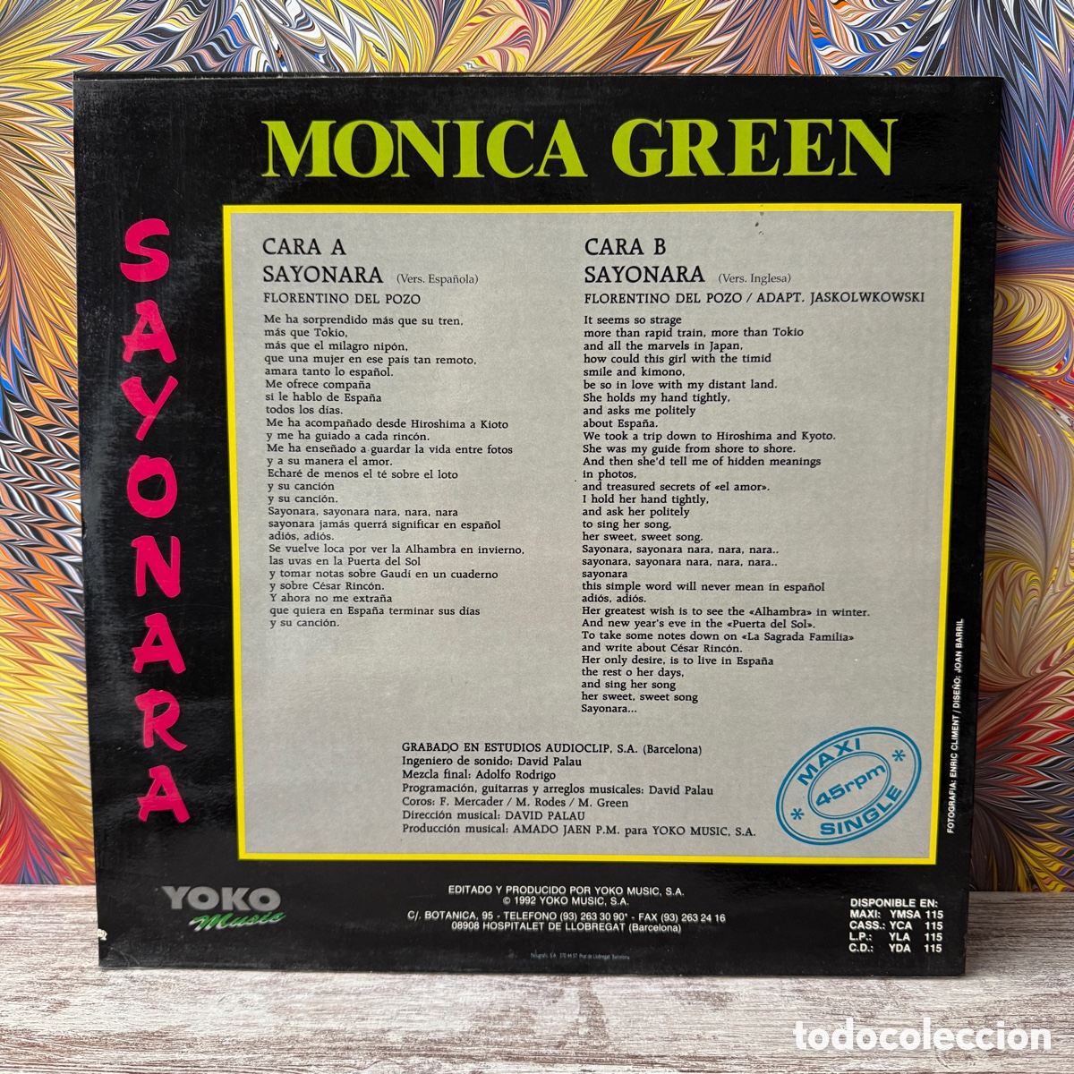 Discos de vinilo: Monica Green - Sayonara (12&rdquo;) - Foto 2