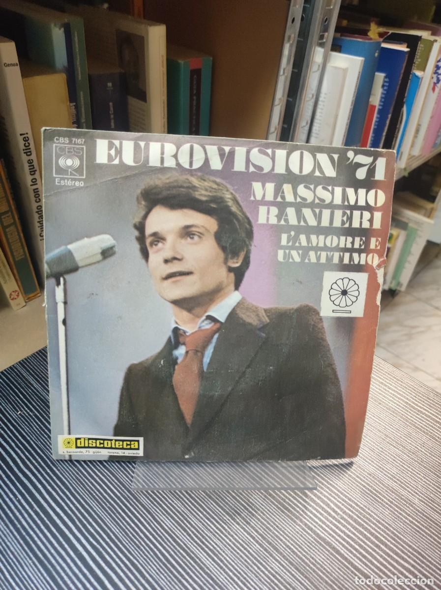 Discos de vinilo: Massimo Ranieri &ndash; Eurovision 71 - Lamore E Un Attimo - Foto 1