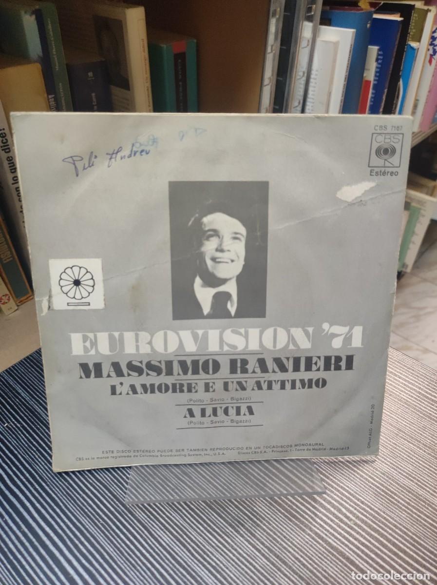 Discos de vinilo: Massimo Ranieri &ndash; Eurovision 71 - Lamore E Un Attimo - Foto 2