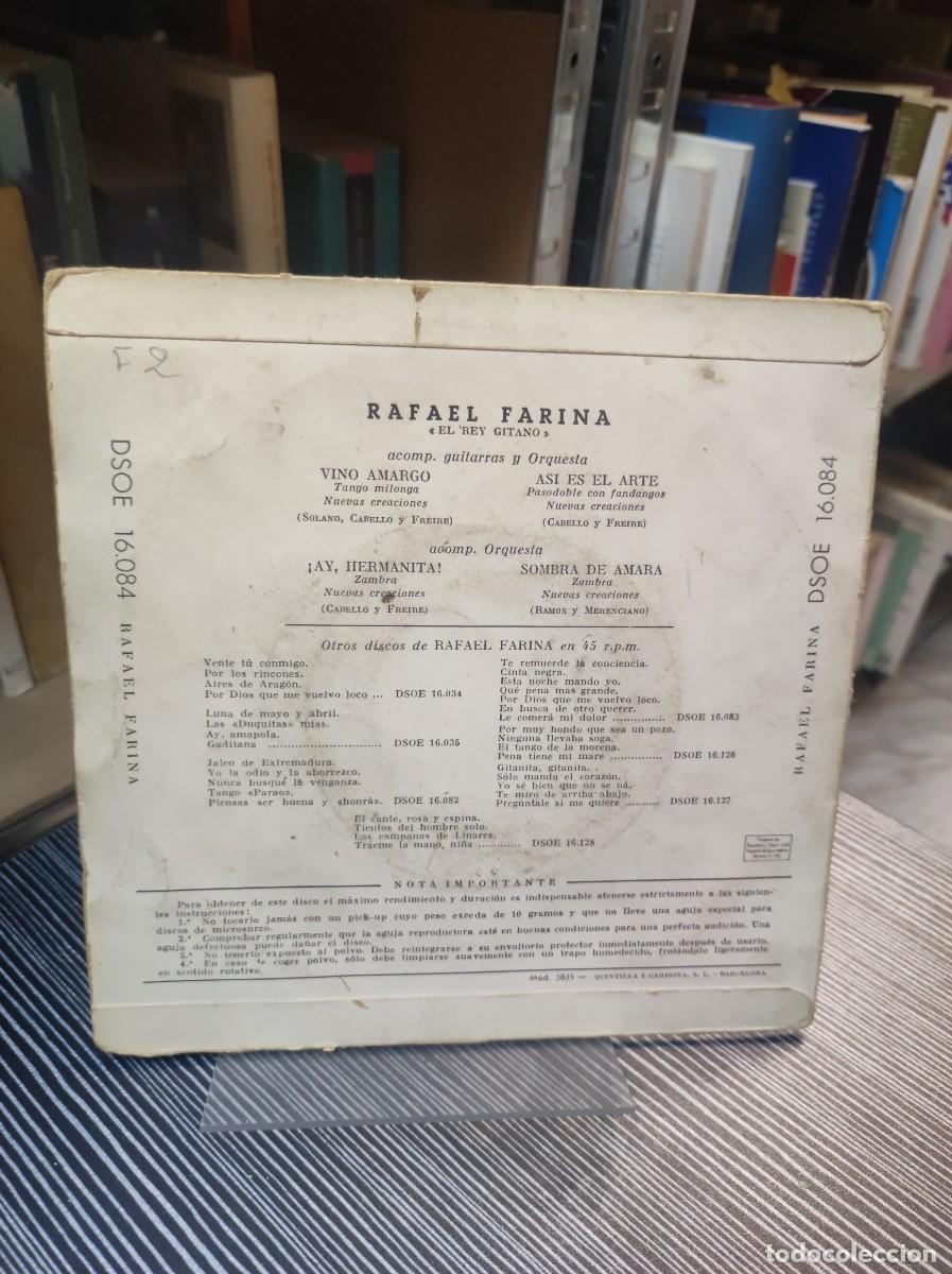 Discos de vinilo: Rafael Farina &ndash; Vino Amargo - Foto 2