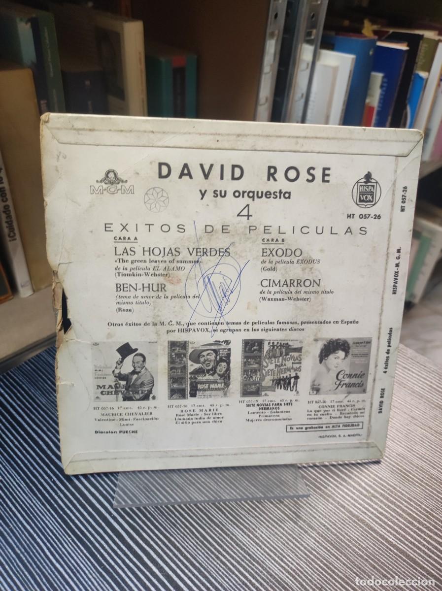 Discos de vinilo: David Rose Y Su Orquesta &ndash; 4 Exitos De Pel&iacute;culas - Foto 2