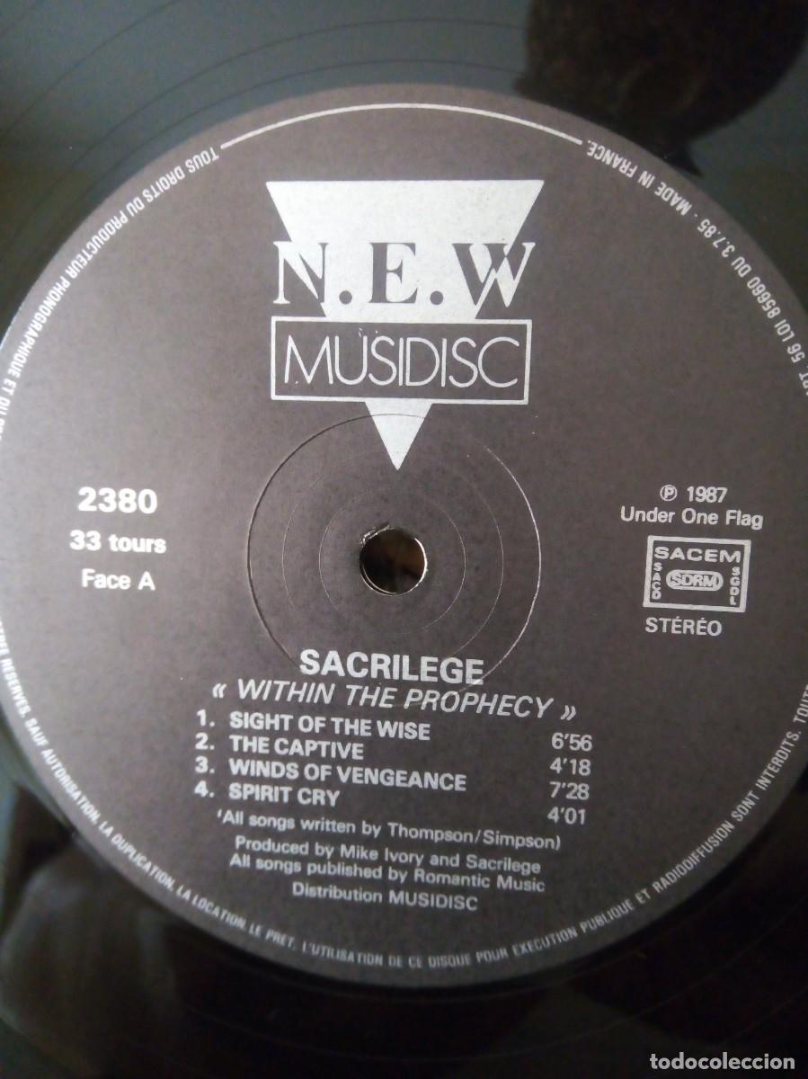 Discos de vinilo: Sacrilege, within The prophecy 1987. - Foto 3