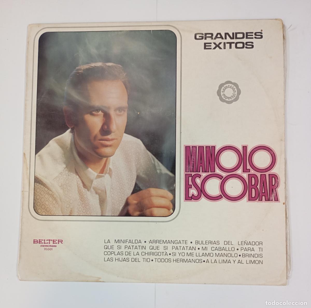 Discos de vinilo: MANOLO ESCOBAR. GRANDES &Eacute;XITOS. LP. TDKLP6 - Foto 1