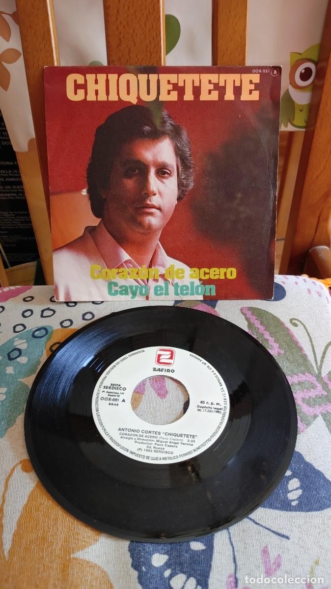 Discos de vinilo: CHIQUETETE-SINGLE CORAZON DE ACERO - Foto 1