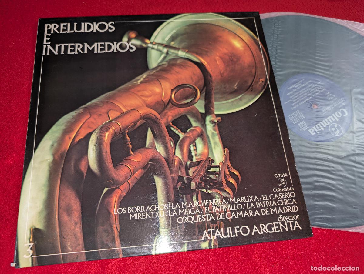 Disques de vinyle: ORQUESTA MADRID dir Ataulfo Argenta Preludios e intermedios LP 1977 Columbia SPAIN EX