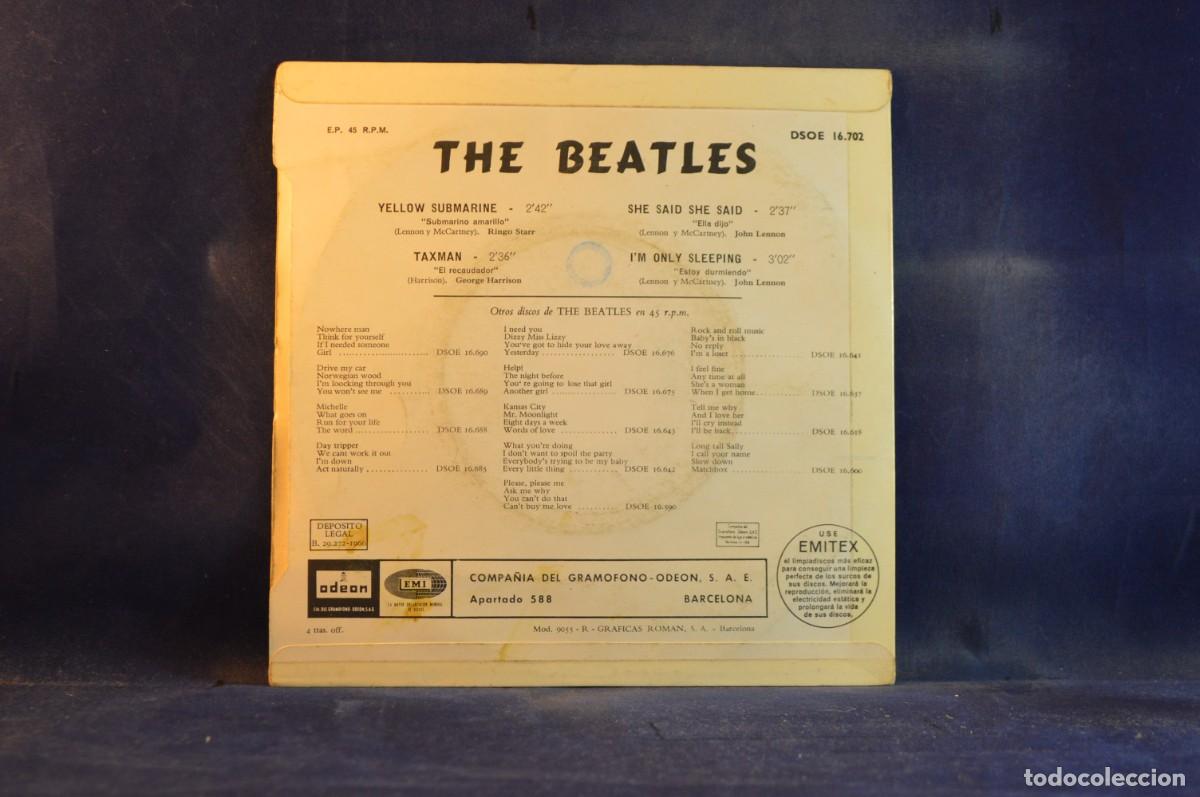Discos de vinilo: THE BEATLES &ndash; YELLOW SUBMARINE - SINGLE - Foto 2