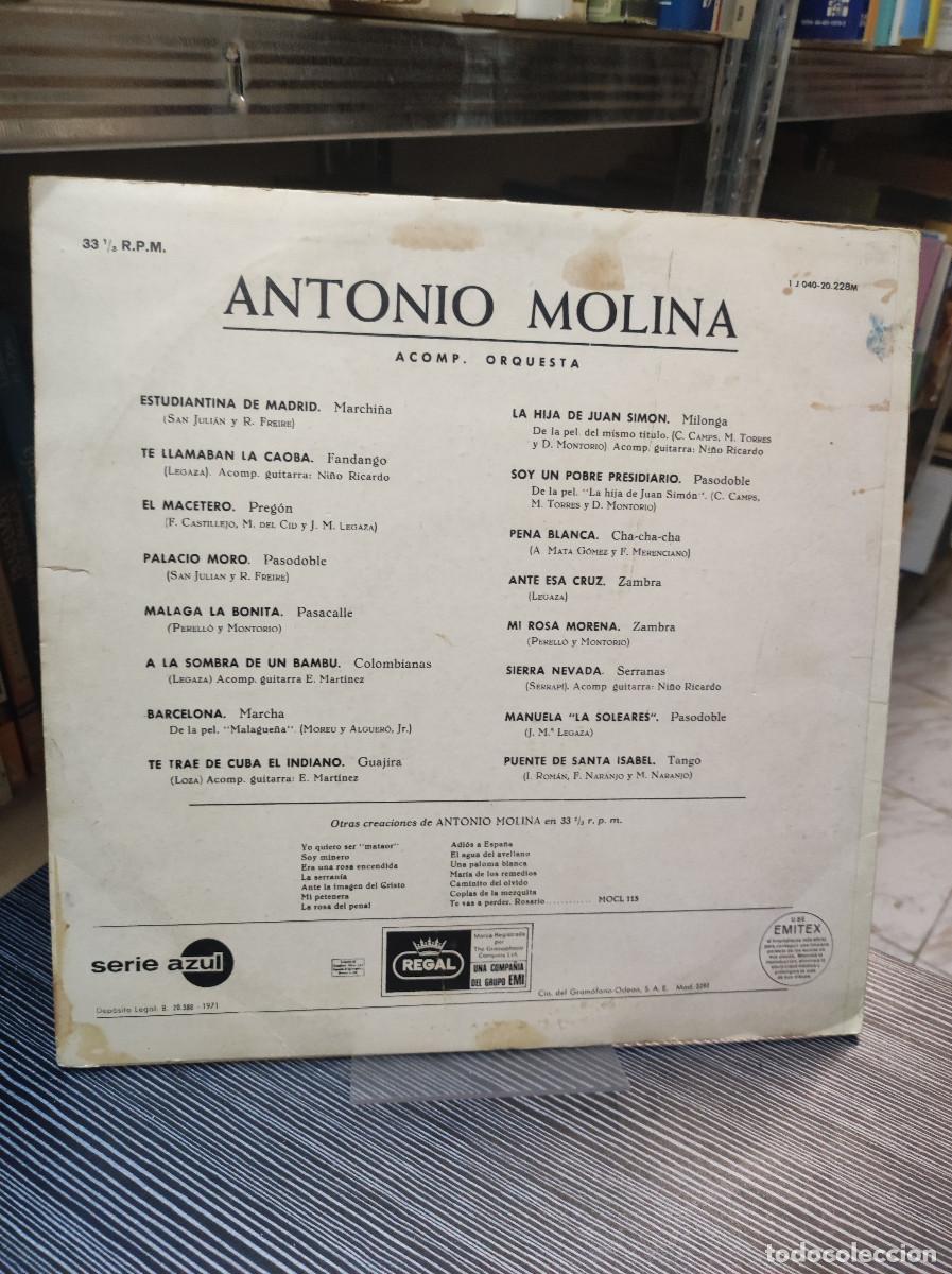 Discos de vinilo: Antonio Molina &ndash; Antonio Molina - Foto 2