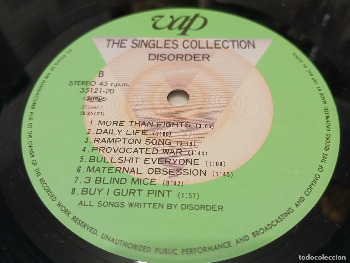 Discos de vinilo: DISORDER -THE SINGLES COLLECTION- (1984) LP DISCO VINILO - Foto 3