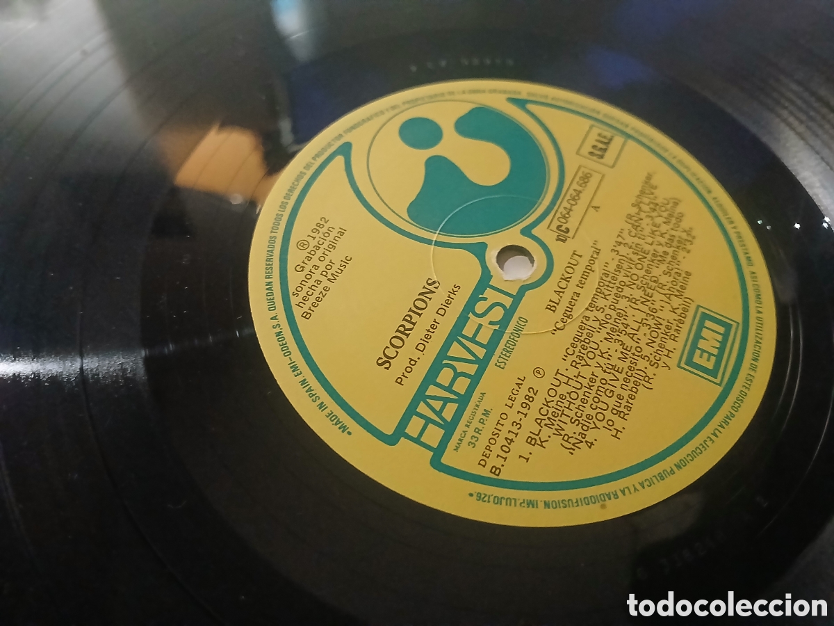 Discos de vinilo: SCORPIONS - BLACKOUT - SPAIN - HARVEST - L - - Foto 3