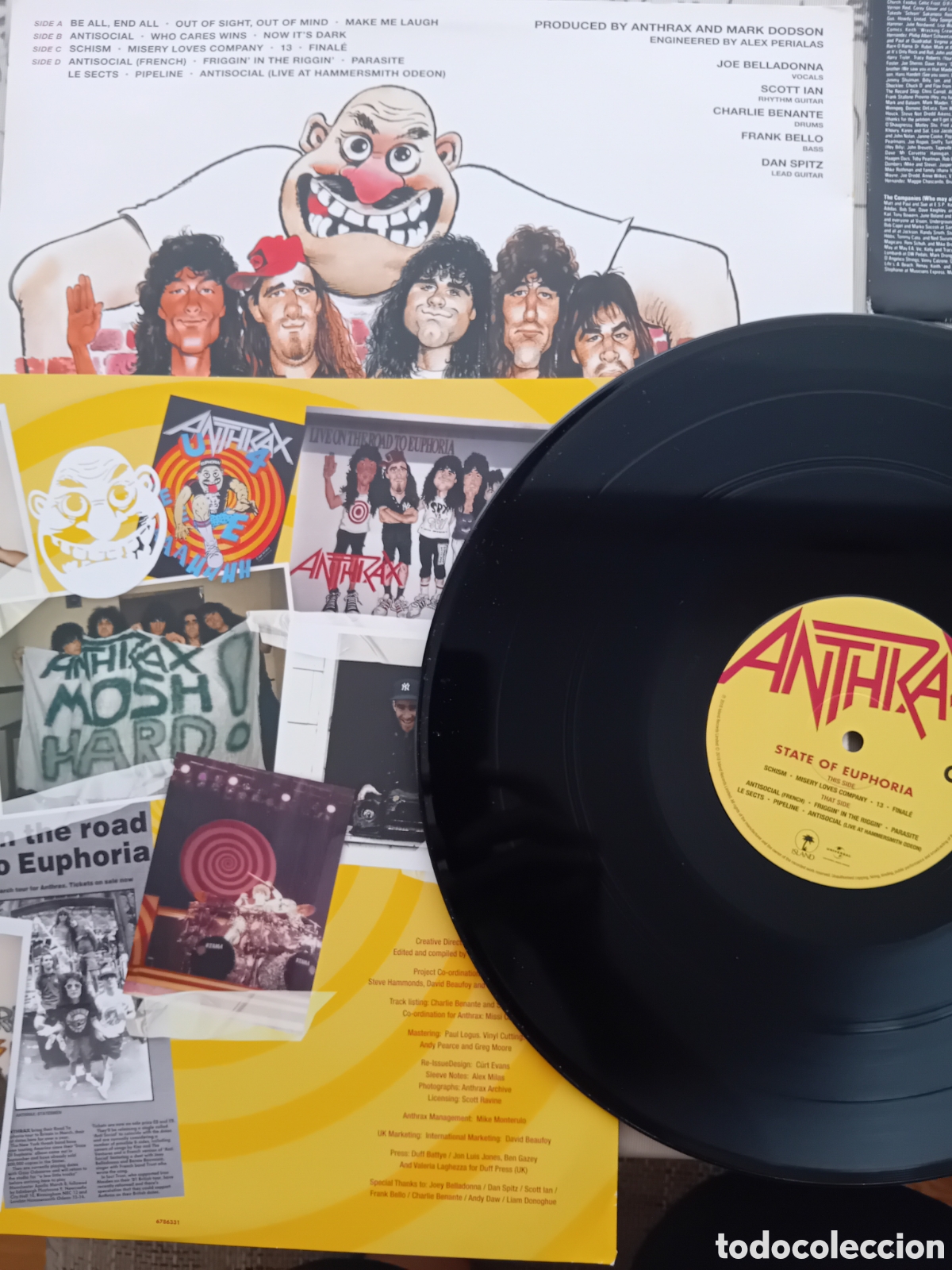 Discos de vinilo: ANTHRAX. STATE OF EUPHORIA. 2xLP. 2018. - Foto 6