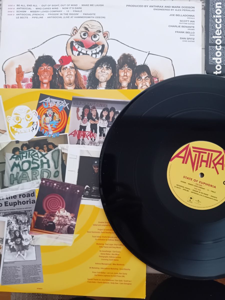 Discos de vinilo: ANTHRAX. STATE OF EUPHORIA. 2xLP. 2018. - Foto 7