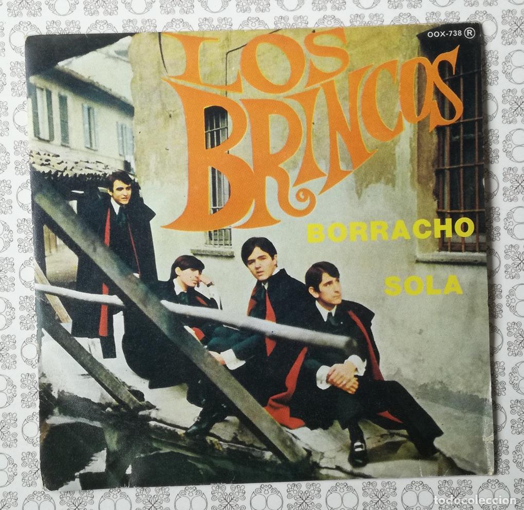 Discos de vinilo: Disco vinilo single: Los Brincos. Borracho. Sola - Foto 1