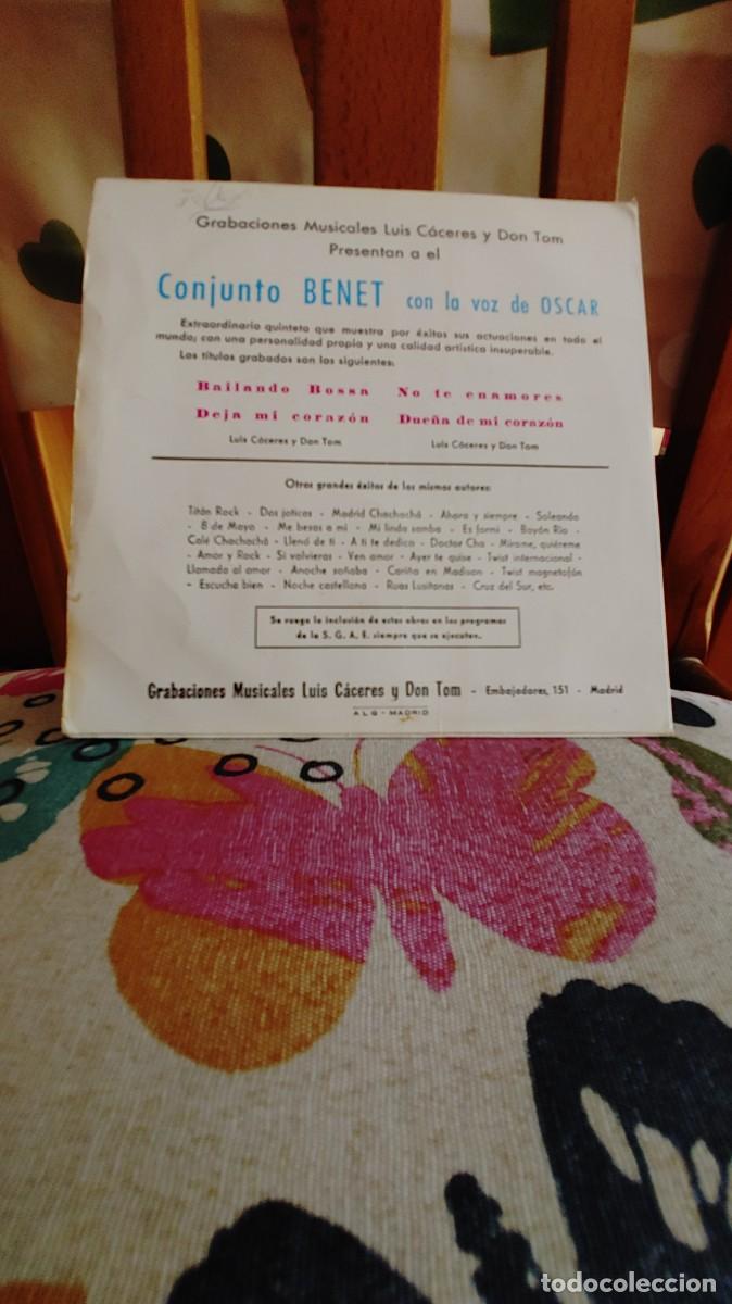 Discos de vinilo: CONJUNTO BENET-EP BAILANDO BOSSA +3 - Foto 2
