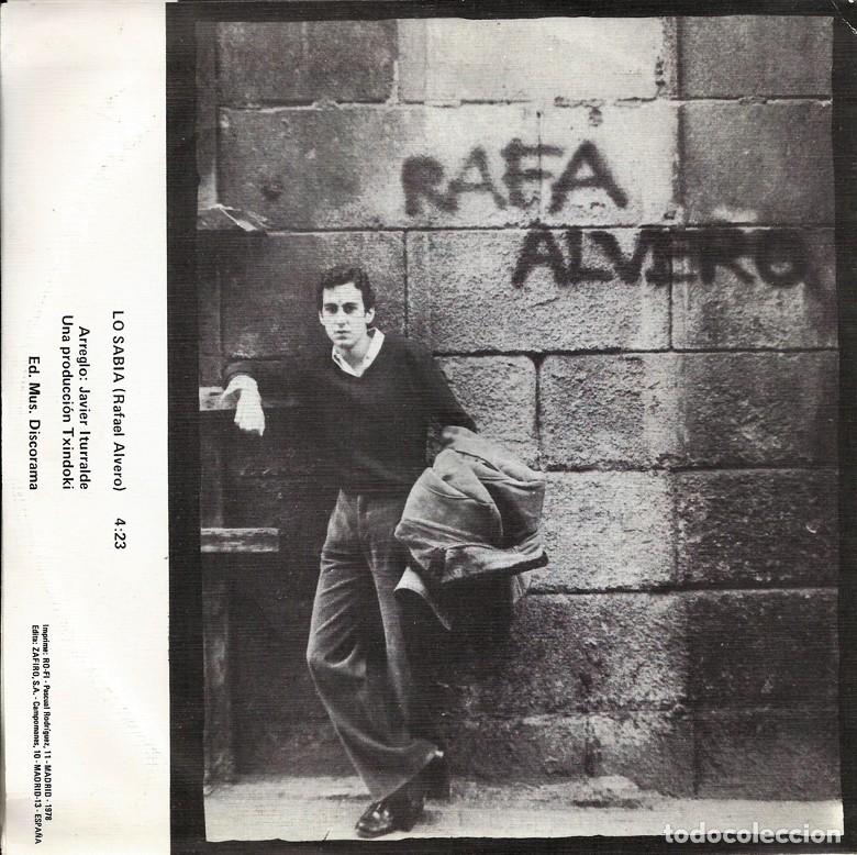 Discos de vinilo: RAFAEL ALVERO &middot;&middot;&middot; Lo Sabia - (Single) - Foto 2
