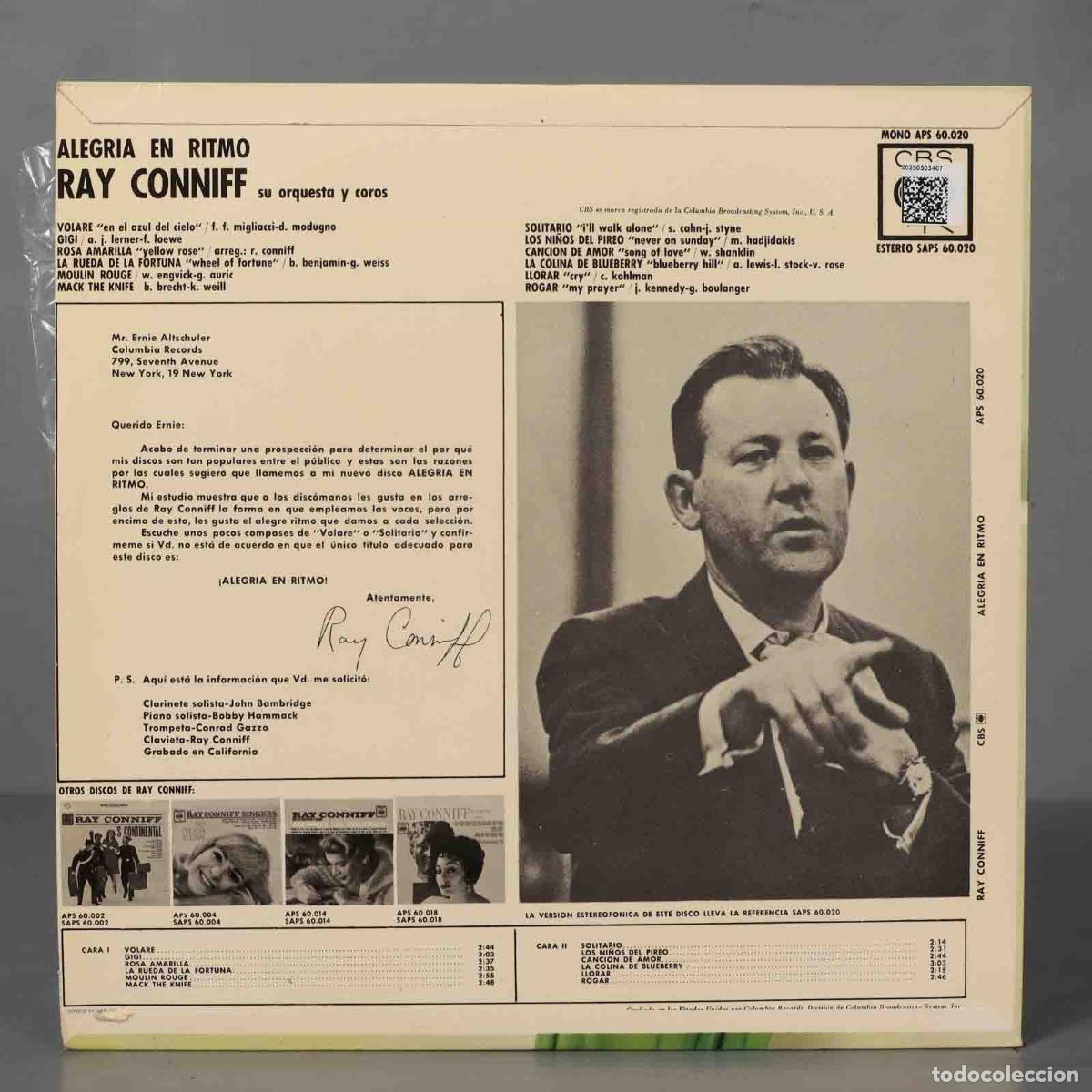 Discos de vinilo: LP. ALEGRIA EN RITMO RAY CONNIFF - Foto 2