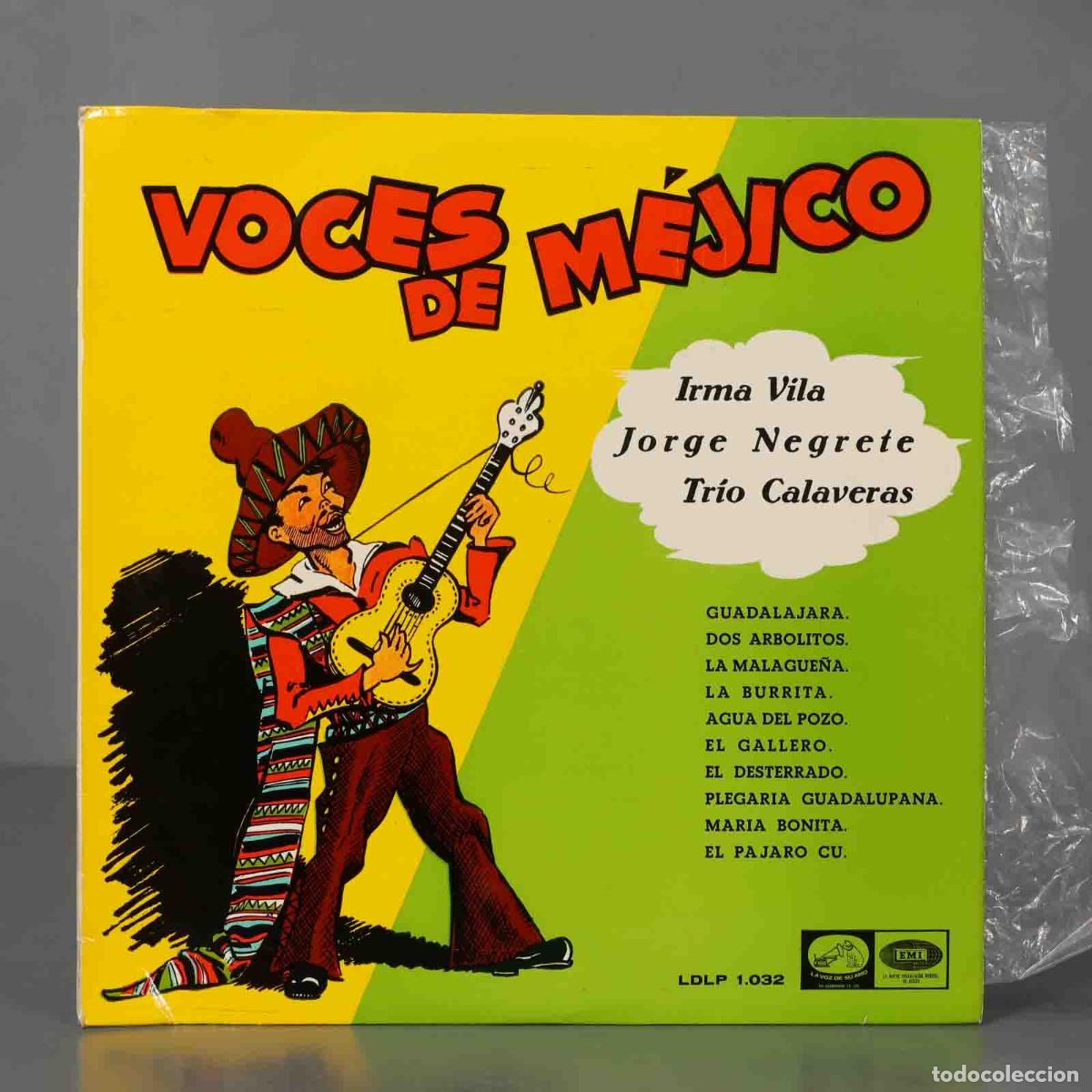 Disques de vinyle: LP. Irma Vila Y Su Mariachi / Jorge Negrete / Trio Calaveras &ndash; Voces De M&eacute;jico (Selecci&oacute;n N&ordm; 1)
