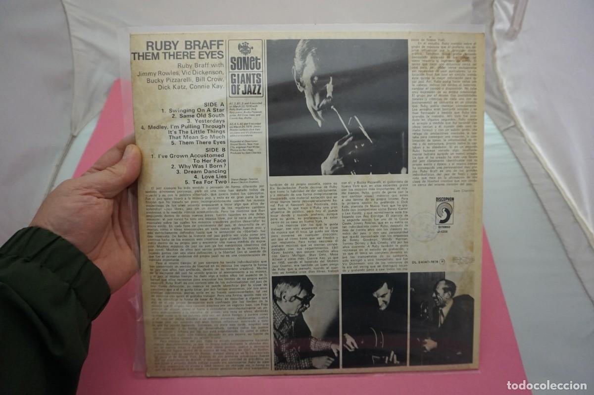 Discos de vinilo: LP - RUBY BRAFF - THEM THERE EYES - EL DISCO ESTA COMO NUEVO - Foto 3