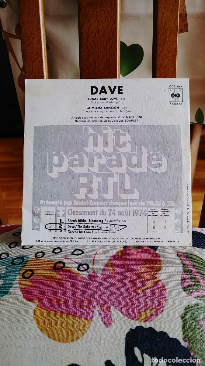 Discos de vinilo: DAVE-SINGLE SUGAR BABY LOVE - Foto 2
