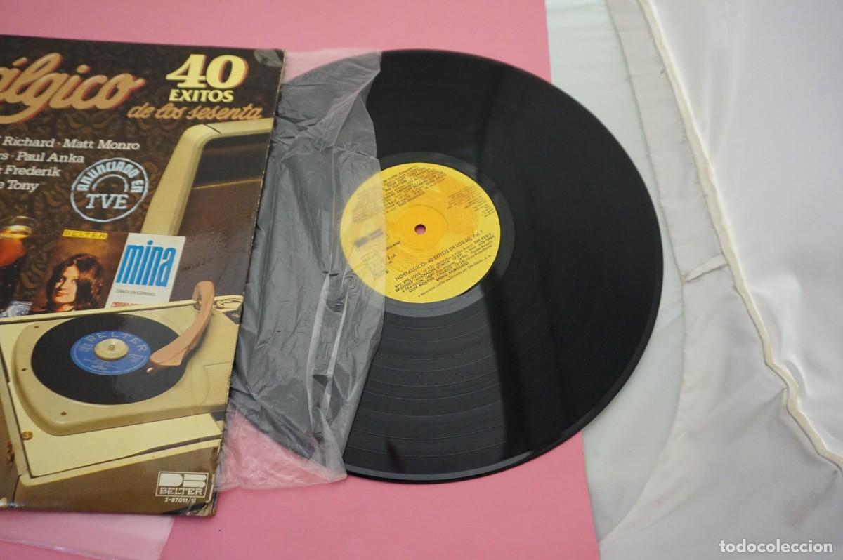 Discos de vinilo: DOBLE LP - NOSTALGICO - 40 EXITOS DE LOS SESENTA - Foto 3