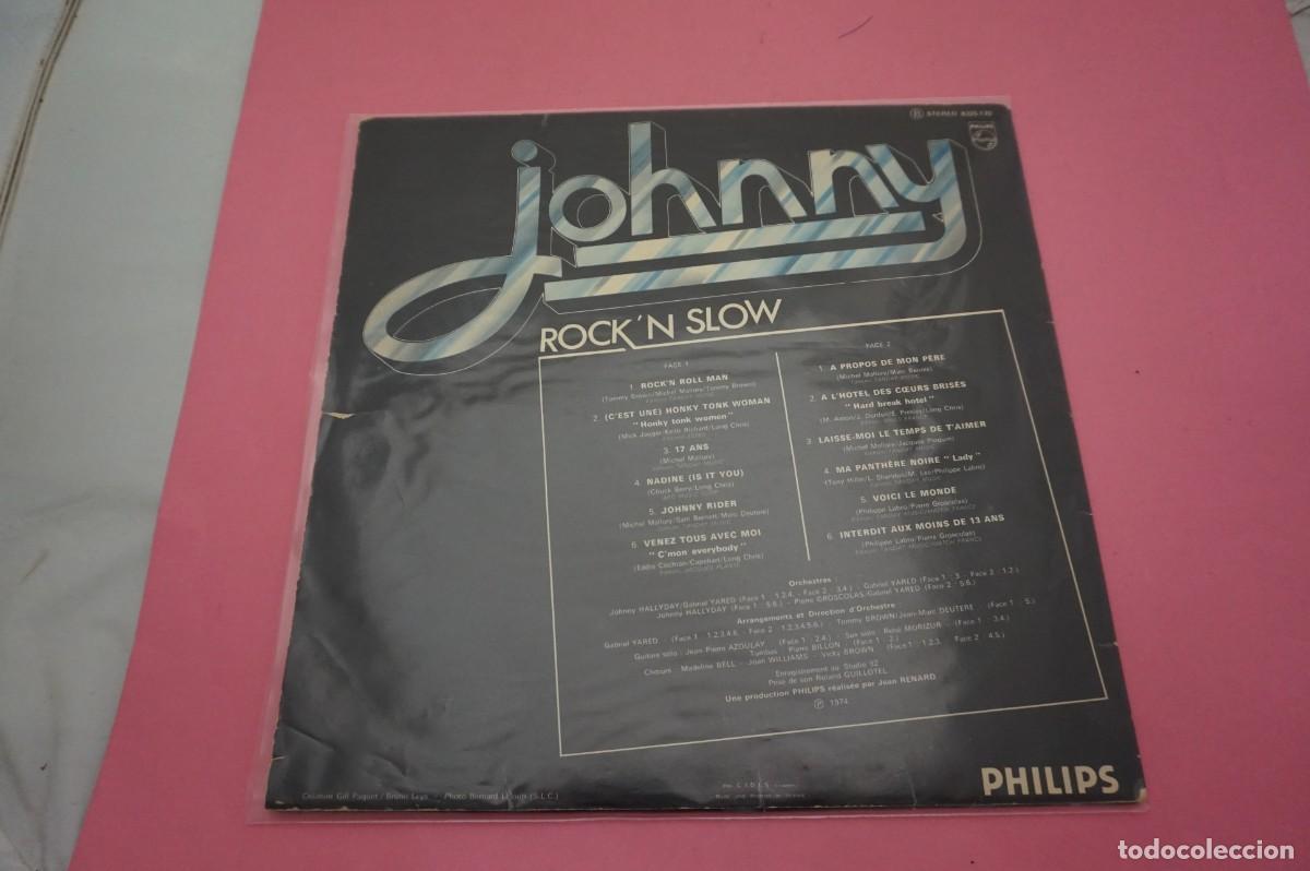 Discos de vinilo: LP - JOHNNY HALLYDAY - ROCK`N SLOW - Foto 3