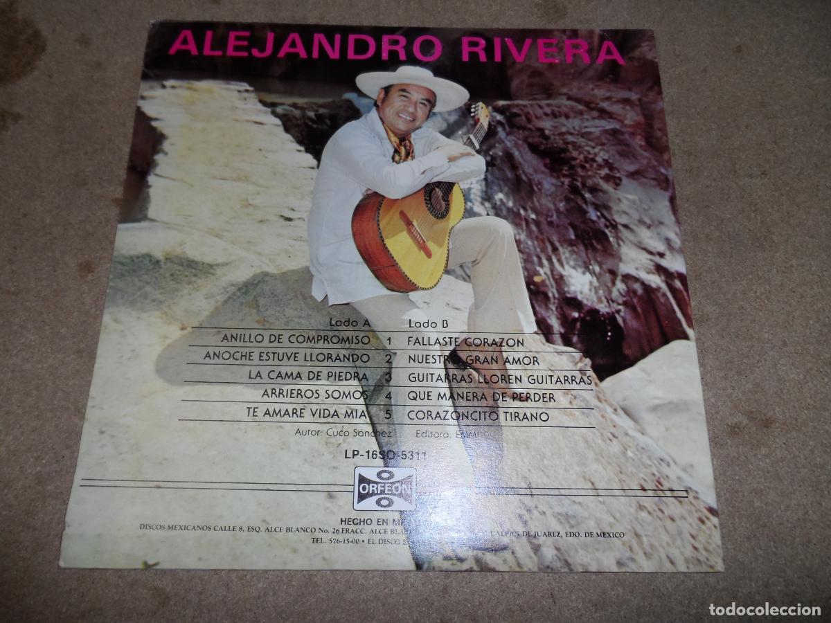 Discos de vinilo: ALEJANDRO RIVERA - INTERPRETA A CUCO SANCHEZ (MEXICO 1982) - Foto 2
