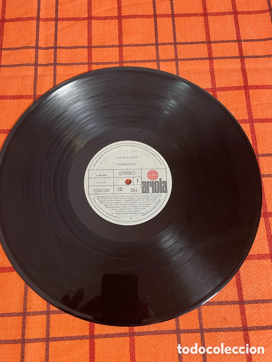 Discos de vinilo: LP Llu&iacute;s Llach Maremar - Foto 5