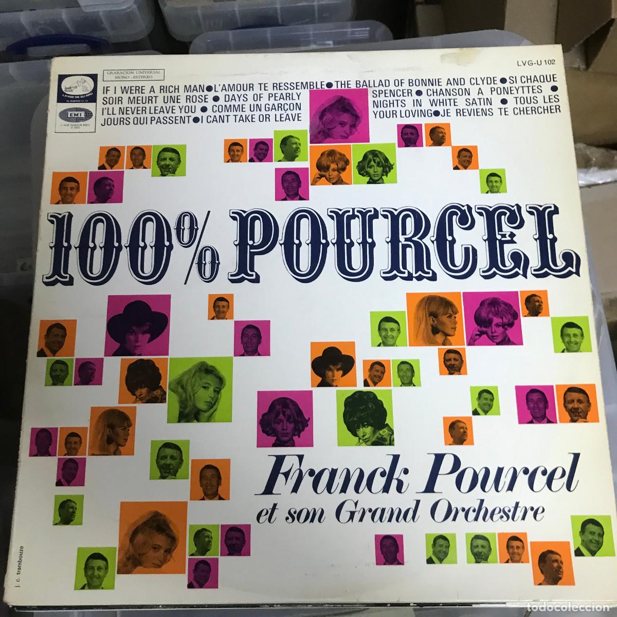 Discos de vinilo: FRANCK POURCEL - 100% POURCEL - LP LA VOZ DE SU AMO 1968 - Foto 1