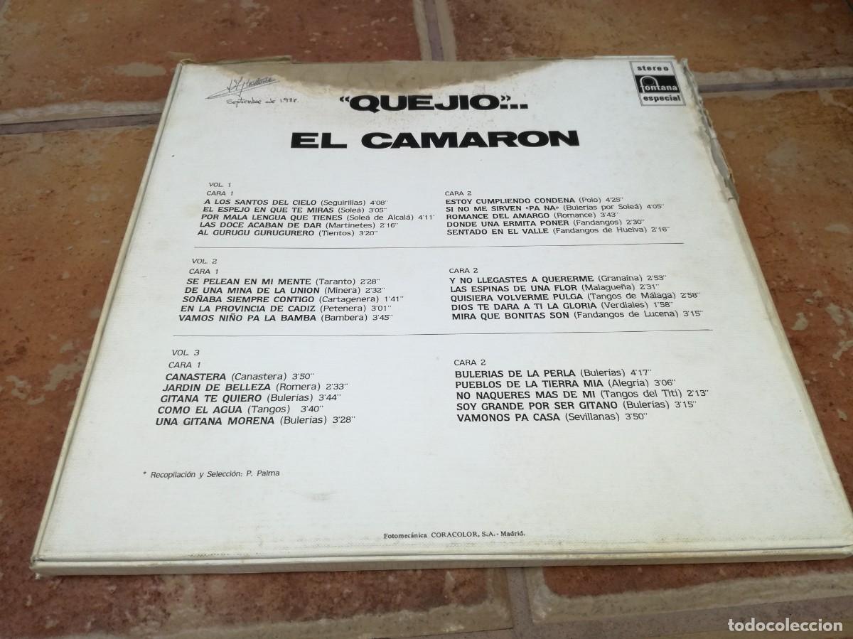 Discos de vinilo: CAJA DE CAMAR&Oacute;N-QUEJIO-CONTIENE 2 LPS - Foto 2