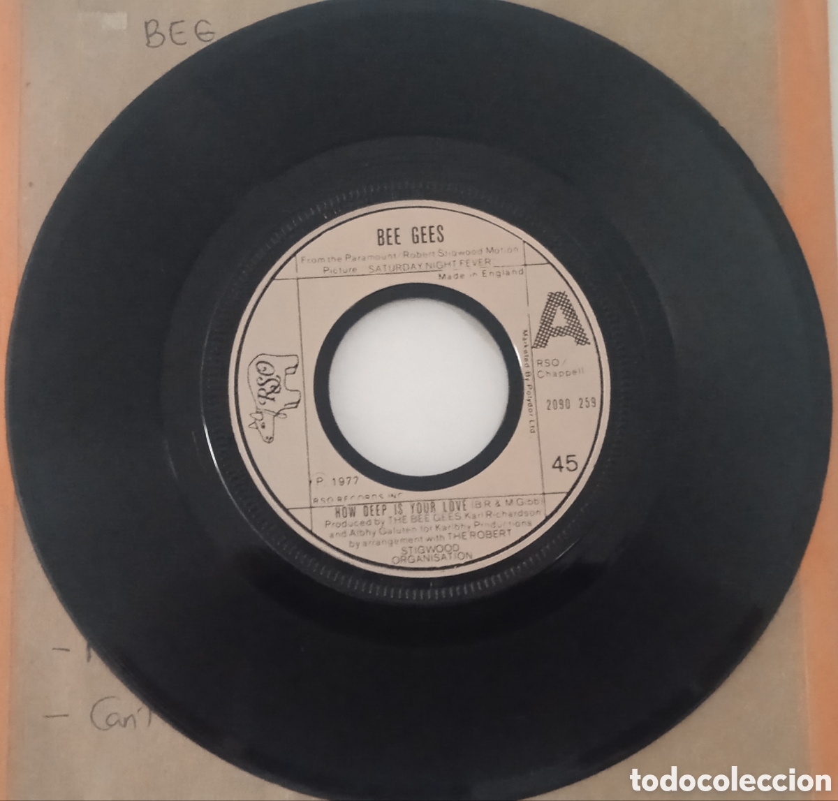 Discos de vinilo: BEE GEES - How deep is your love (1977) single - Foto 4