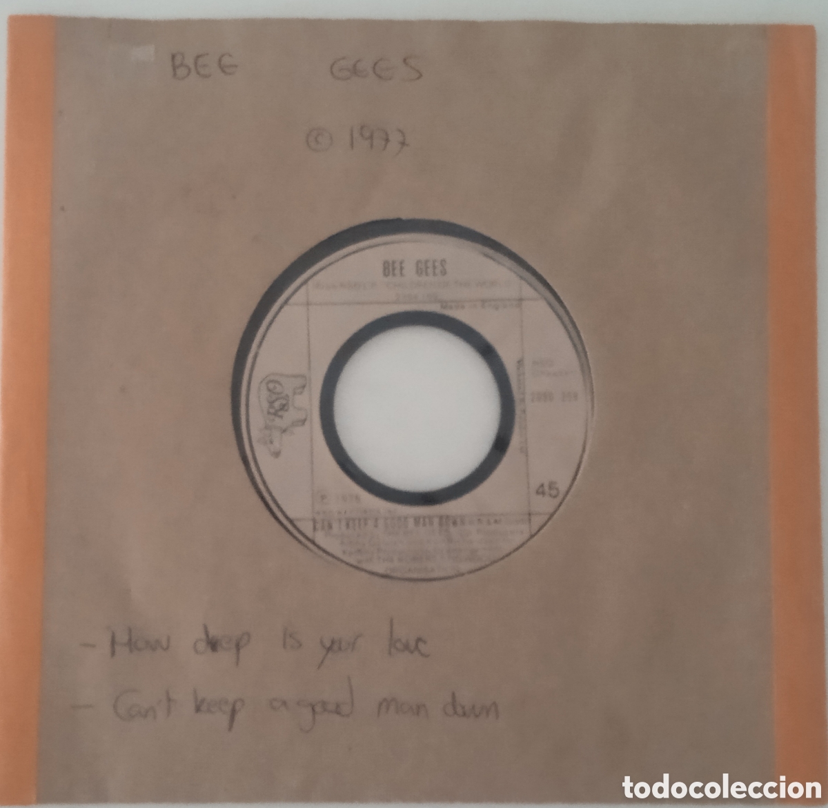 Discos de vinilo: BEE GEES - How deep is your love (1977) single - Foto 5