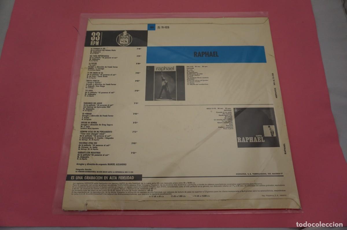 Discos de vinilo: LP - RAPHAEL - RAPHAEL - Foto 3