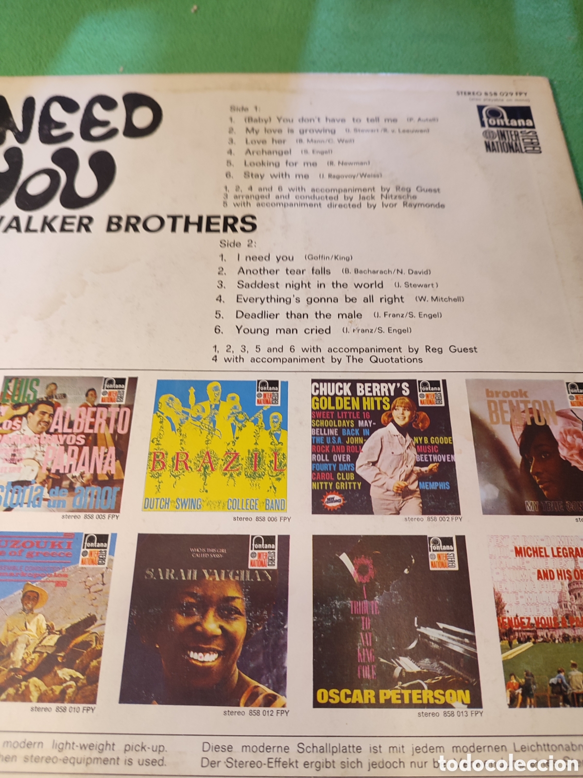 Discos de vinilo: The Walker Brothers - I need you - Foto 3