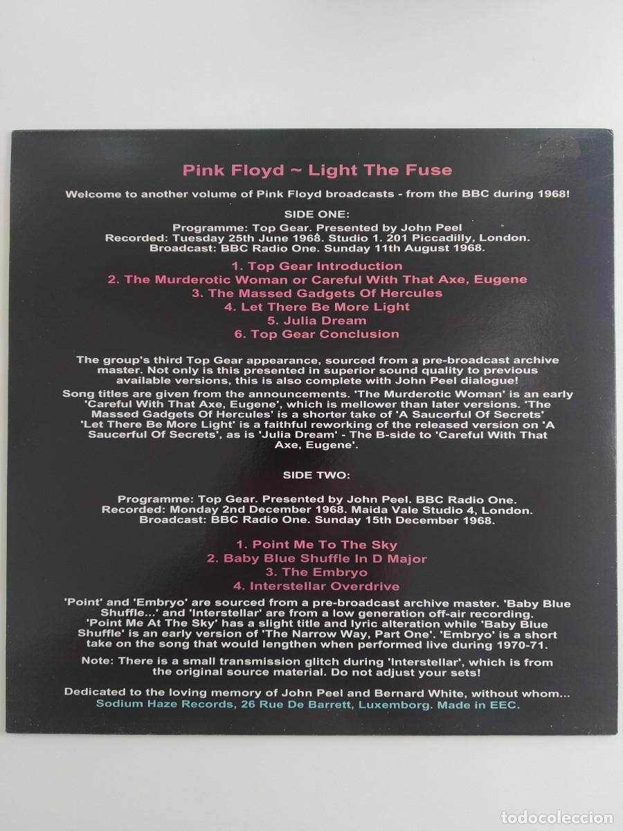 Discos de vinilo: Pink Floyd - Light the Fuse (Broadcast BBC 1968) - Foto 2