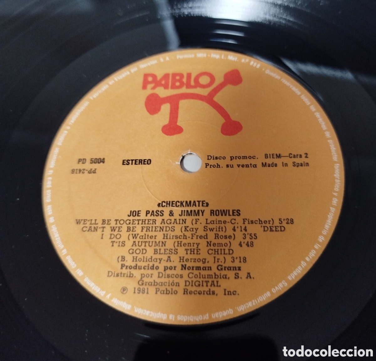 Discos de vinilo: Joe Pass & Jimmy Rowles - Checkmate - Foto 3