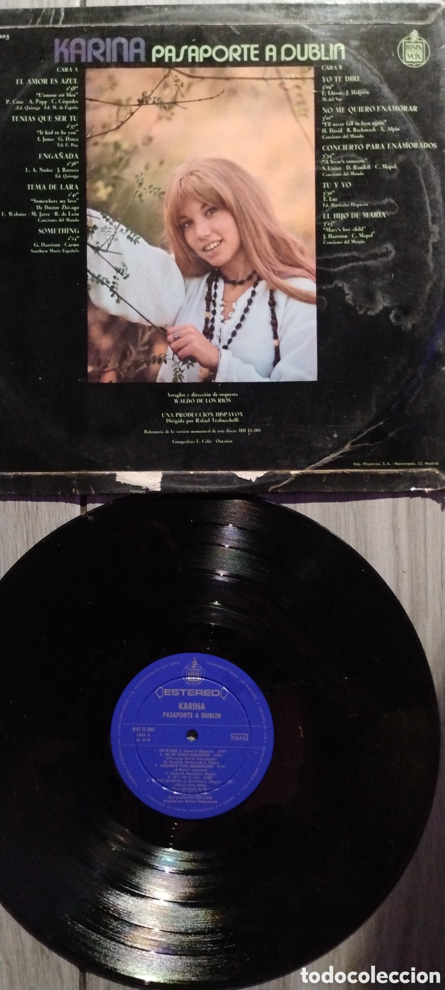 Discos de vinilo: KARINA- PASAPORTE A DUBLIN-LP-HISPAVOX/SPAIN-IB - Foto 4