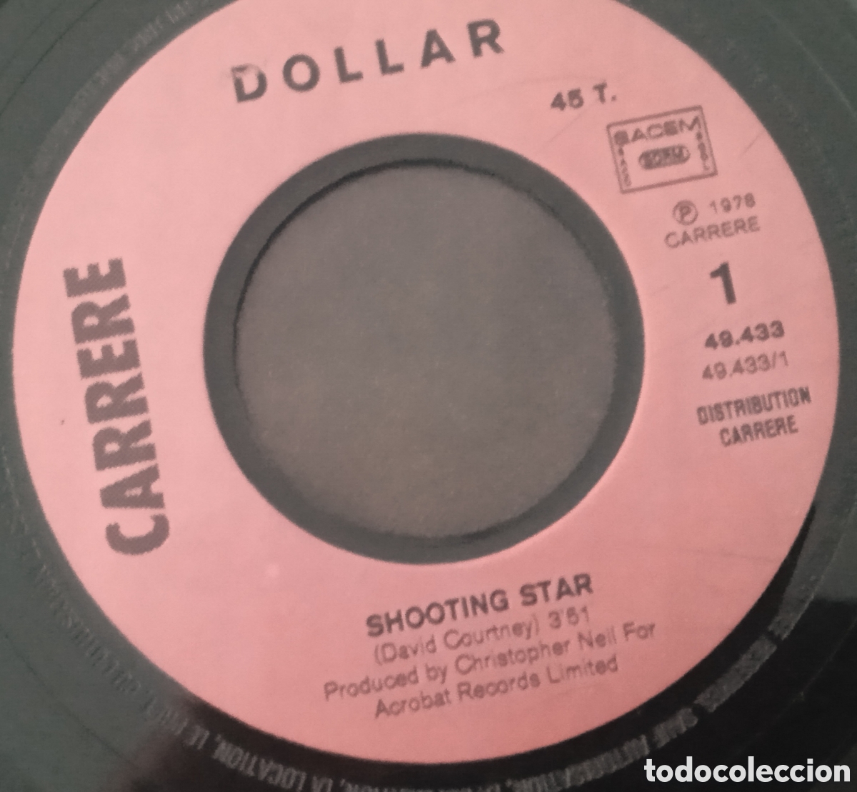 Discos de vinilo: DOLLAR - Shooting star (1978) single - Foto 3